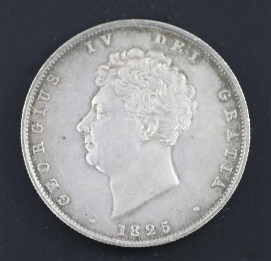 A George IV silver half crown 1825, GEF, toned